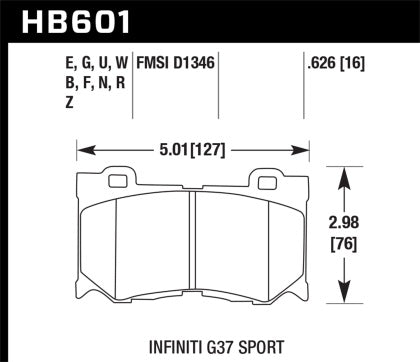 Front Race Brake Pad Set 2009-19 (350Z / 370Z)