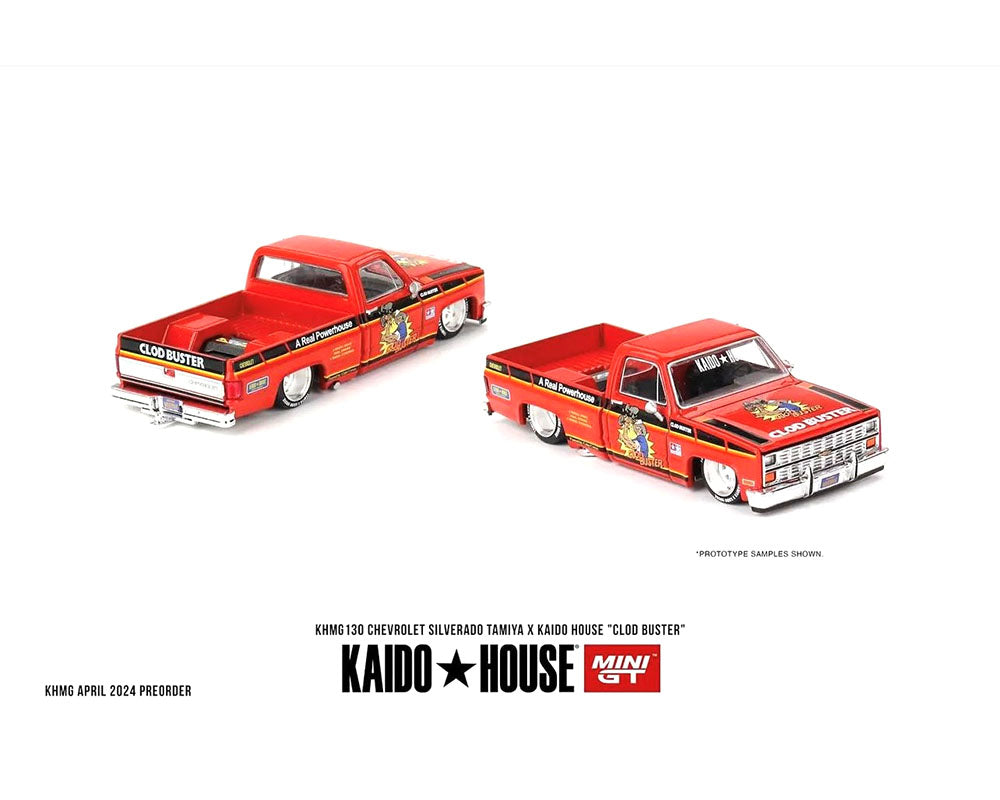 Kaido House x Mini GT 1:64 Chevrolet Silverado Tamiya x Kaido House ” CLOD BUSTER”