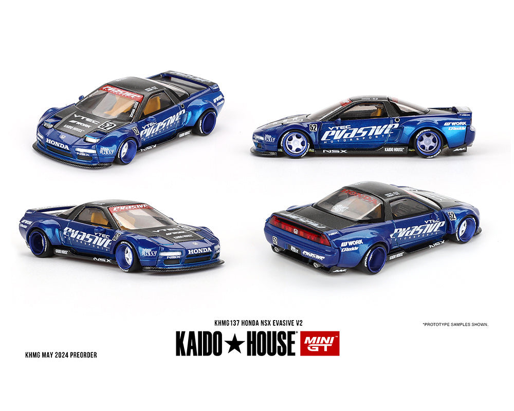 Kaido House x Mini GT 1:64 Honda NSX Evasive V2 – Blue