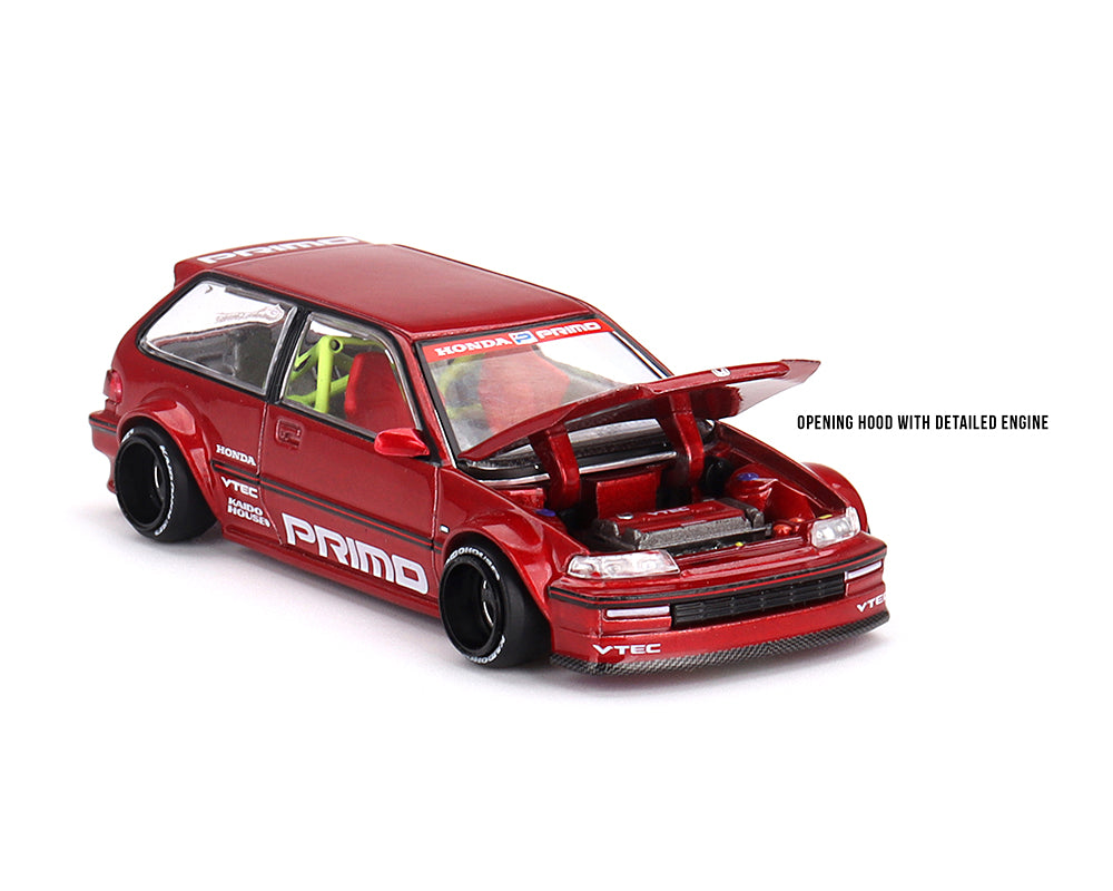 (Preorder) Kaido House x Mini GT 1:64 Honda Civic (EF) Kaido Works V2- M Red