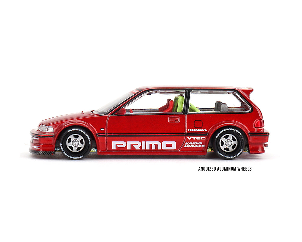 (Preorder) Kaido House x Mini GT 1:64 Honda Civic (EF) Kaido Works V2- M Red