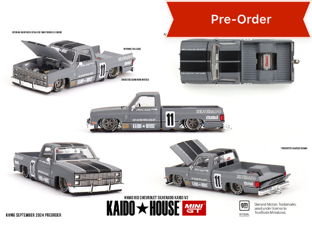 (Preorder) Kaido House x Mini GT 1:64 Chevrolet Silverado Kaido V2 – Grey