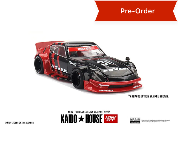 (Preorder) Kaido House x Mini GT 1:64 Nissan Fairlady Z Kaido GT ADVAN – Black