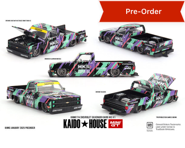 (Preorder) Kaido House x Mini GT 1:64 Chevrolet Silverado Kaido HKS V1